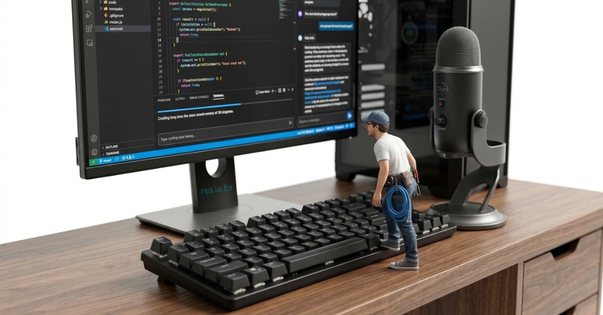 Ilustração sobre a realidade do vibe coding